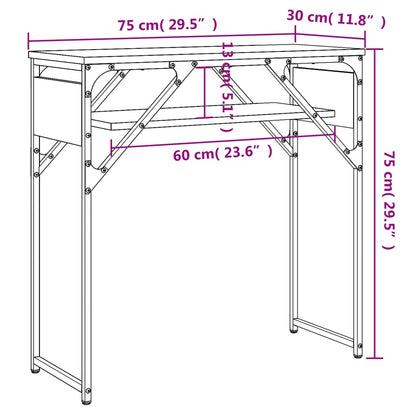 Console Table with Shelf Black 29.5"x11.8"x29.5" Engineered Wood