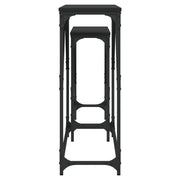 Nesting Console Tables 2 pcs Black Engineered Wood