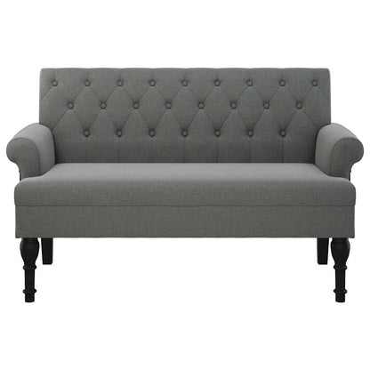 Bench with Backrest Dark Grey 47.2x24.4x29.7" Fabric