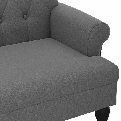 Bench with Backrest Dark Grey 47.2x24.4x29.7" Fabric