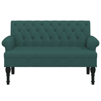 Bench with Backrest Dark Green 47.2"x24.4"x29.7" Fabric