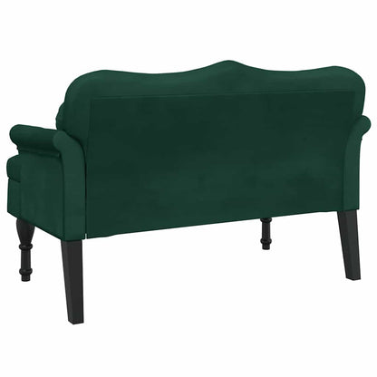 Bench with Cushions Dark Green 47.4x25.6x29.5" Velvet