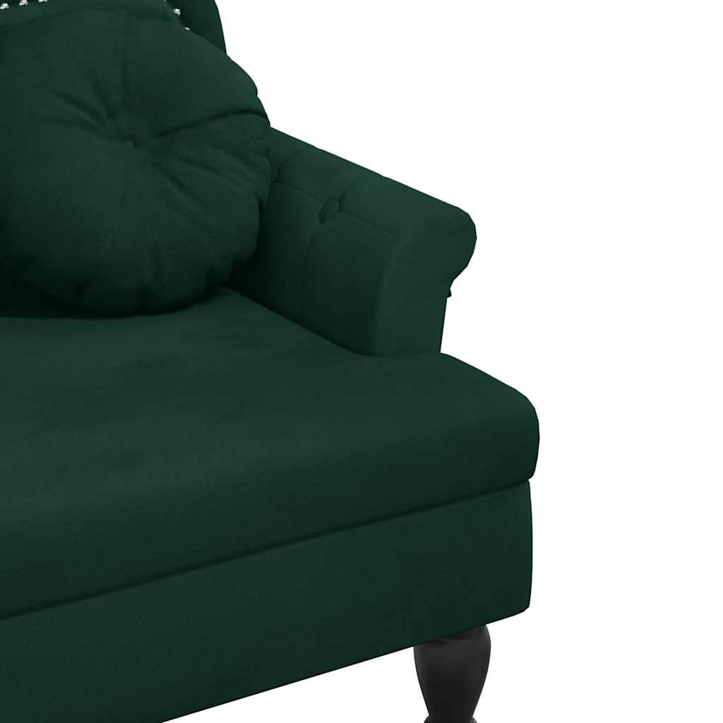 Bench with Cushions Dark Green 47.4x25.6x29.5" Velvet