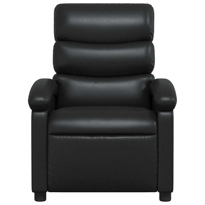 Recliner Chair Black Faux Leather