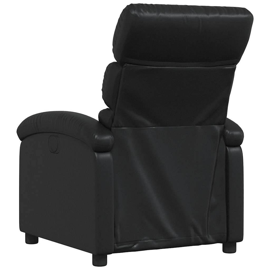 Recliner Chair Black Faux Leather