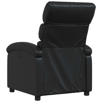 Recliner Chair Black Faux Leather