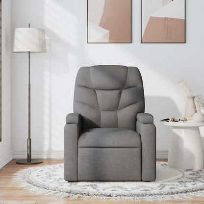 Massage Recliner Chair Dark Gray Fabric