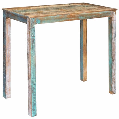 Bar Table 110 x 55 x 100 cm Solid Reclaimed Wood Multicolour