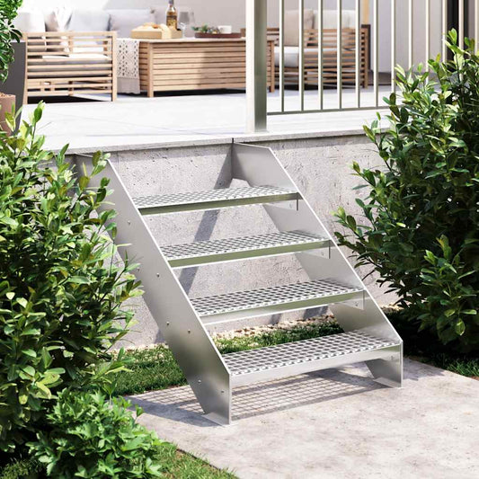 Grate Step | Silver | Galvanised Steel | 70x24x7 cm | Grate Step