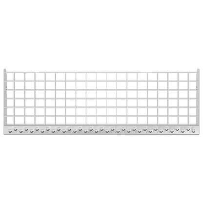 Grate Step | Silver | Galvanised steel | 70 cm x 24 cm | Non-slip