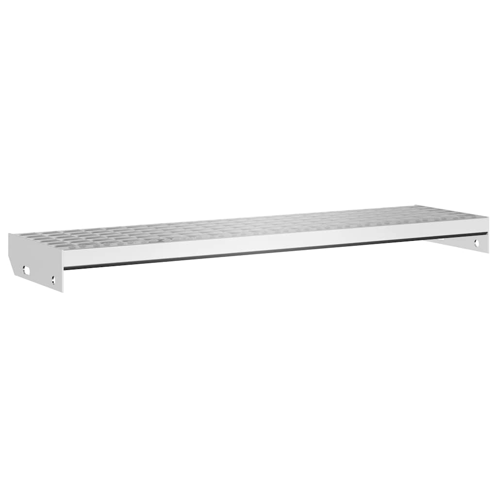 Grate Step | Silver | Galvanised Steel | Large | Non-slip | Grate Step