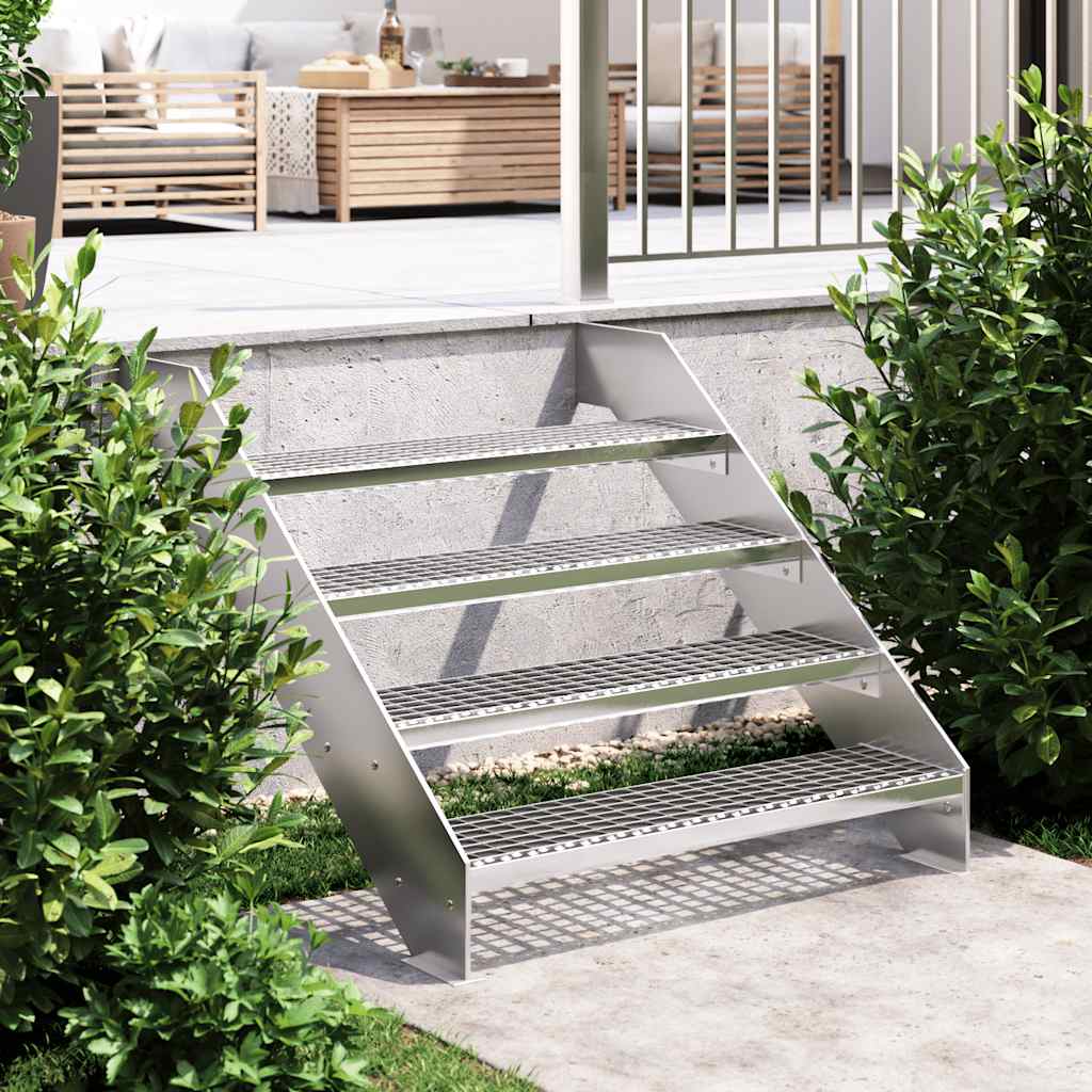 Grate Step | Silver | Galvanised Steel | Large | Non-slip | Grate Step