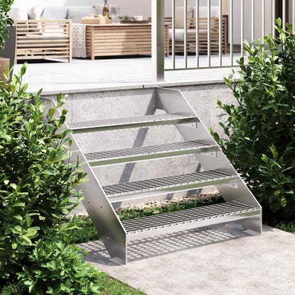 Grate Step | Silver | Galvanised Steel | Large | Non-slip | Grate Step
