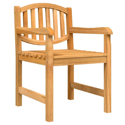 Garden Chair | Set of 6 | Natural Teak | Solid Teak Wood | Medium