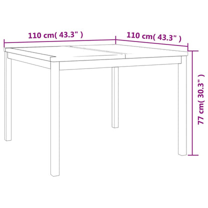 5 Piece Garden Dining Set Solid Wood Teak