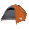 Camping Tent Dome 4-Person Grey and Orange Waterproof