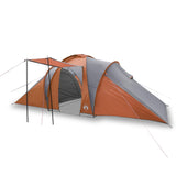 Family Tent Dome 6-Person Grey and Orange Waterproof