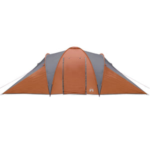 Family Tent Dome 6-Person Grey and Orange Waterproof