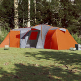 Family Tent Dome 12-Person Grey and Orange Waterproof