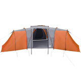 Family Tent Dome 12-Person Grey and Orange Waterproof