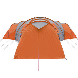 Family Tent Dome 12-Person Grey and Orange Waterproof