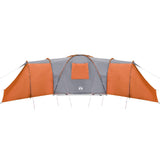 Family Tent Dome 12-Person Grey and Orange Waterproof