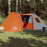 Family Tent Dome 6-Person Orange Waterproof