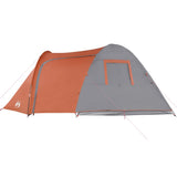 Family Tent Dome 6-Person Orange Waterproof