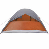 Family Tent Dome 6-Person Orange Waterproof