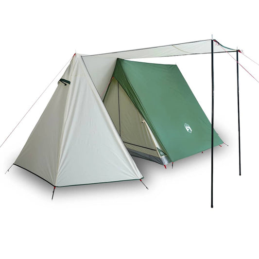 Camping Tent 3-Person Green Waterproof