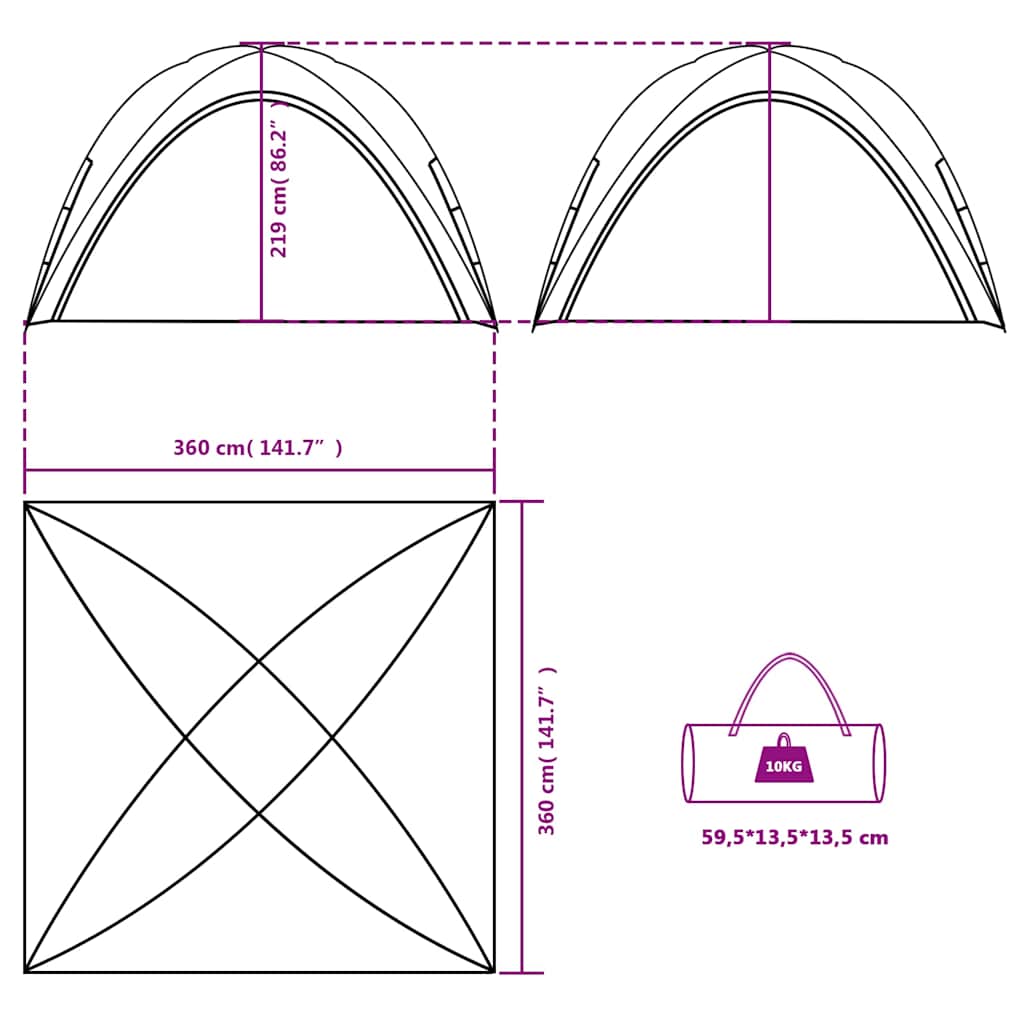 Party Tent Green Waterproof