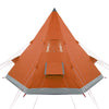 Camping Tent Tipi 4-Person Orange Waterproof