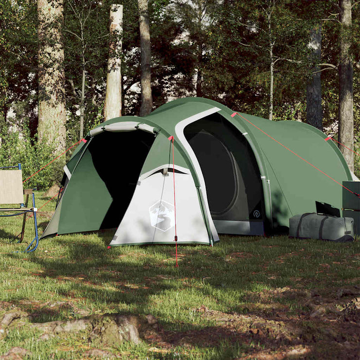 Camping Tent Tunnel 3-Person Green Waterproof