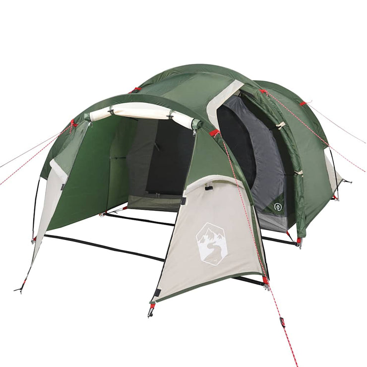 Camping Tent Tunnel 3-Person Green Waterproof
