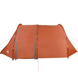 Camping Tent Tunnel 4-Person Grey and Orange Waterproof