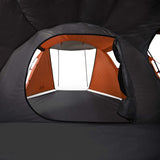 Camping Tent Tunnel 4-Person Grey and Orange Waterproof