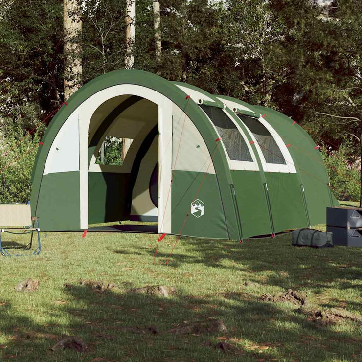 Camping Tent Tunnel 4-Person Green Waterproof