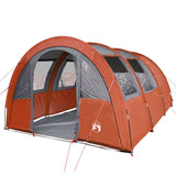 Camping Tent Tunnel 4-Person Grey and Orange Waterproof