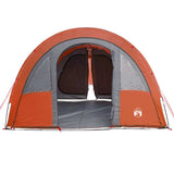 Camping Tent Tunnel 4-Person Grey and Orange Waterproof