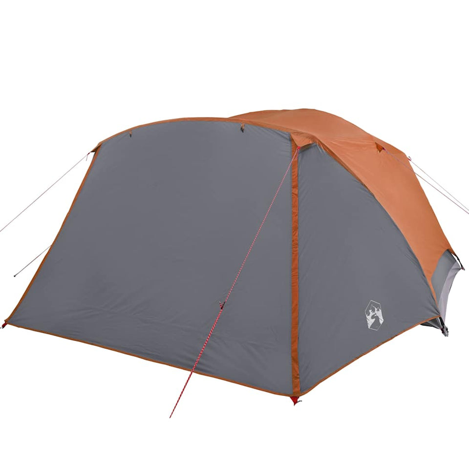 Camping Tent with Porch 4-Person Orange Waterproof