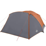 Camping Tent with Porch 4-Person Orange Waterproof