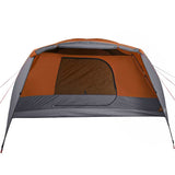 Camping Tent with Porch 4-Person Orange Waterproof