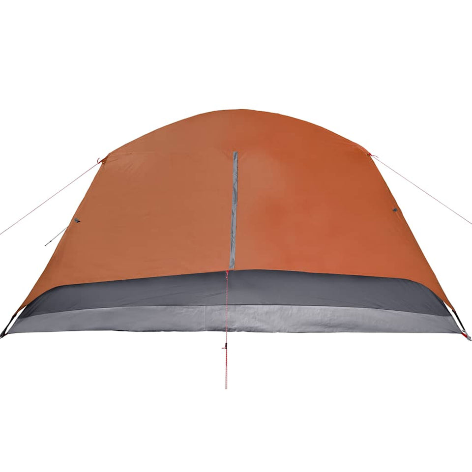 Camping Tent with Porch 4-Person Orange Waterproof