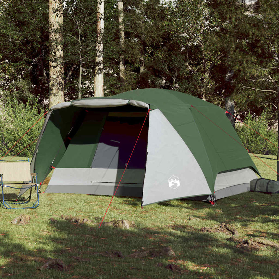 Family Tent with Porch 6-Person Green Waterproof