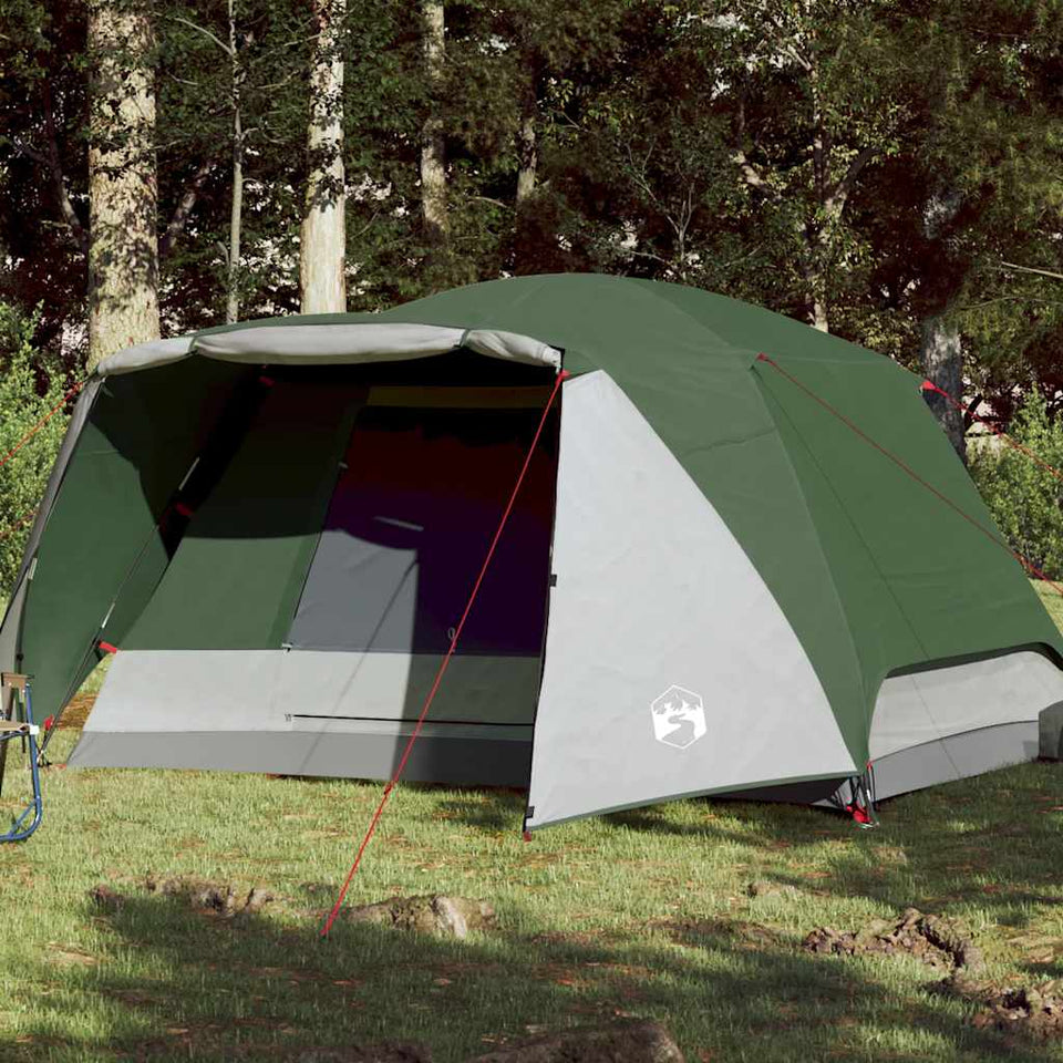 Family Tent with Porch 6-Person Green Waterproof