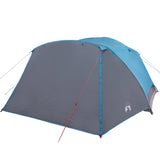 Family Tent with Porch 6-Person Blue Waterproof