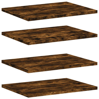 Wall Shelves 4 pcs Smoked Oak 40x30x1,5 cm Engineered Wood