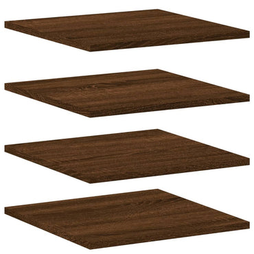 Wall Shelves 4 pcs Brown Oak 40x40x1.5 cm Engineered Wood