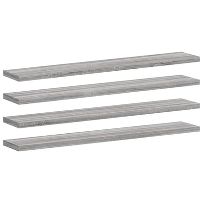 Wall Shelves 4 pcs Grey Sonoma 60x10x1,5 cm Engineered Wood