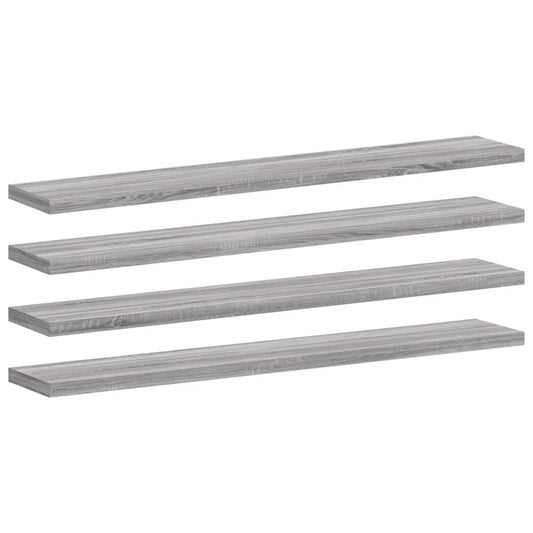 Wall Shelves 4 pcs Grey Sonoma 60x10x1,5 cm Engineered Wood